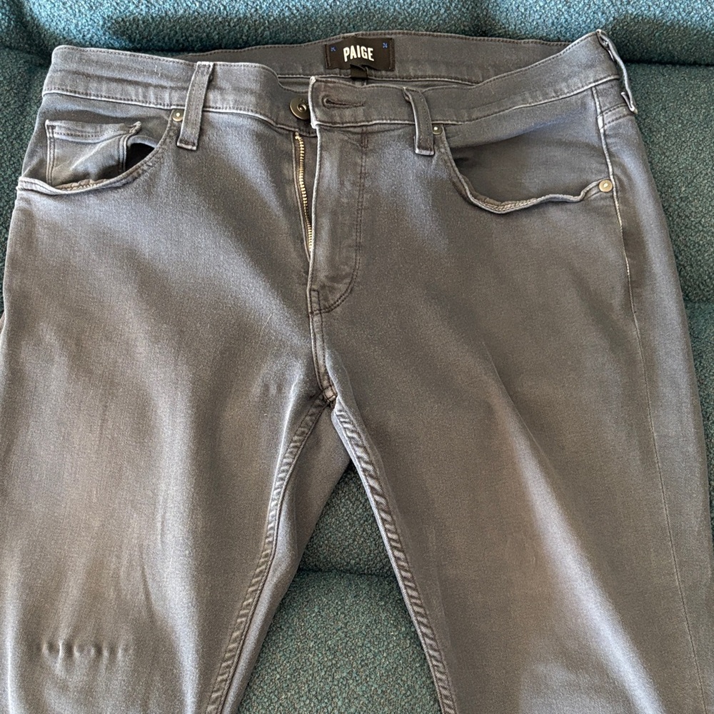 PAIGE Men's Charcoal Slim Jeans